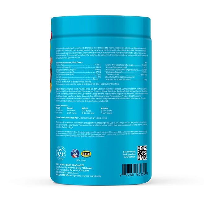 Evolutions by NaturVet, Probiotic Plus Superfoods, Soft Chews for Dogs, 180 ct. - Image 3