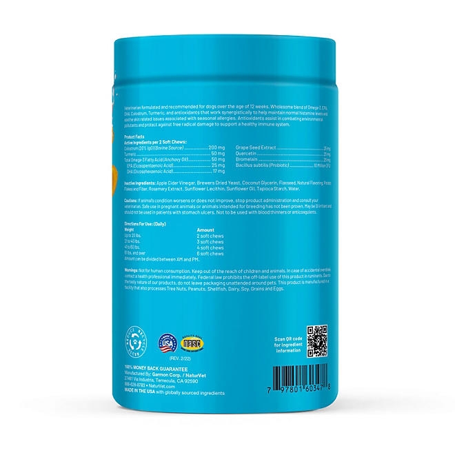 Evolutions by NaturVet, Advanced Allergy Soft Chews for Dogs, 180 ct. - Image 3