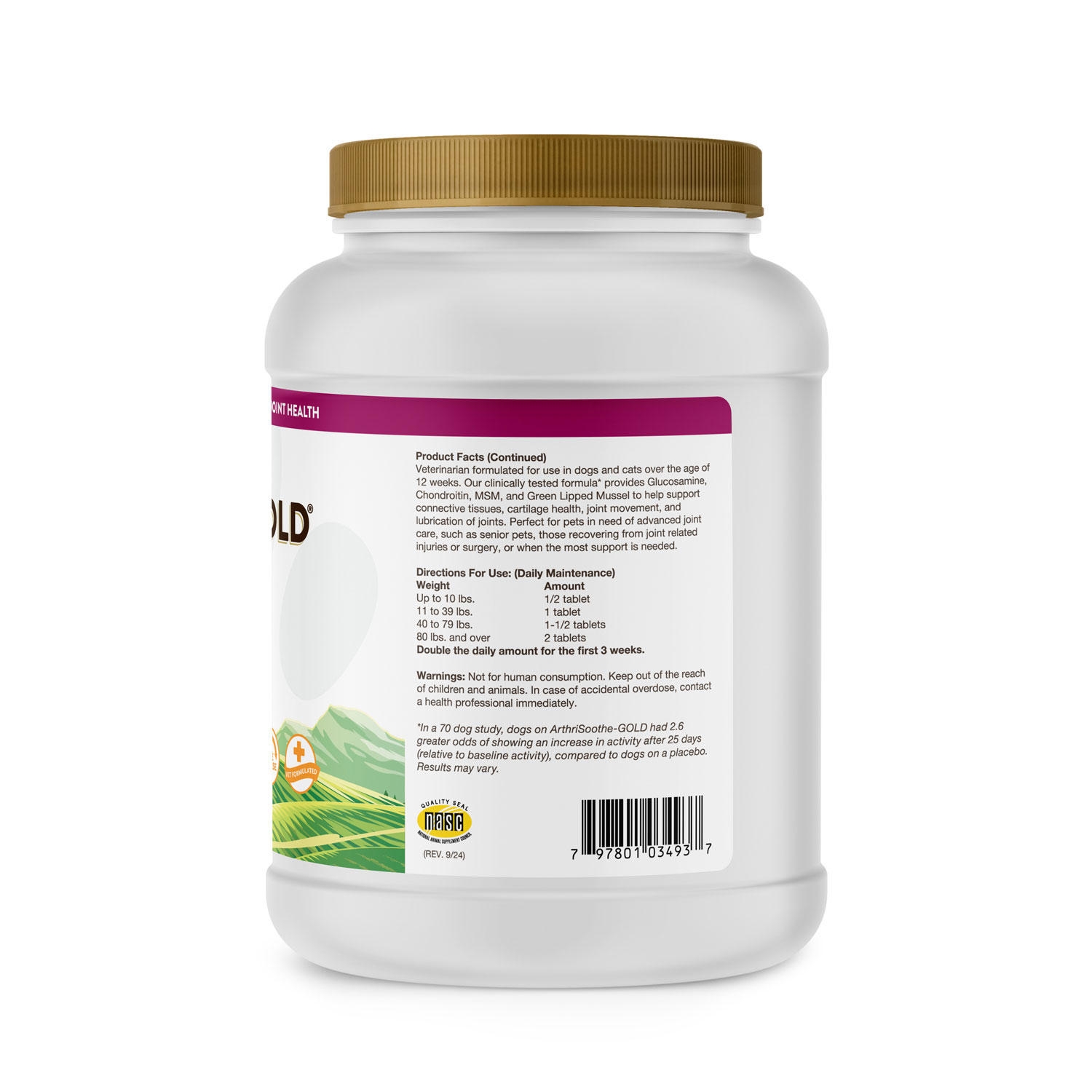 NaturVet ArthriSoothe-GOLD Level 3 Advanced Joint Care Supplements for Dogs and Cats, 240 ct., Choose Type - Image 11