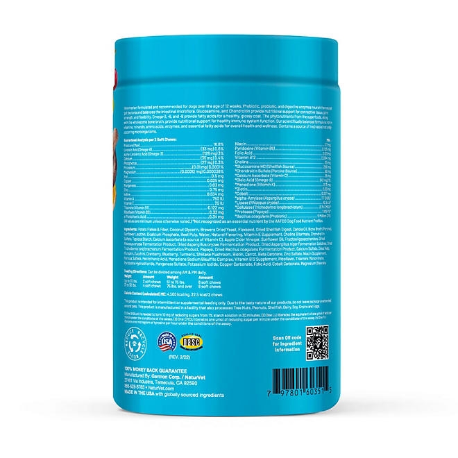 Evolutions by NaturVet, All-in-One Plus Superfoods, Soft Chews for Dogs, 180 ct. - Image 3