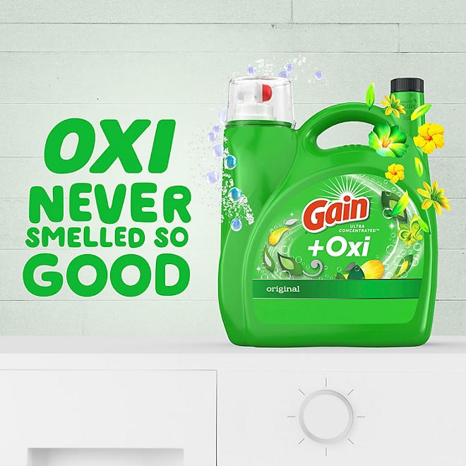Gain + Oxi Liquid Laundry Detergent, Original, 159 Loads, 170 fl. oz. - Image 4