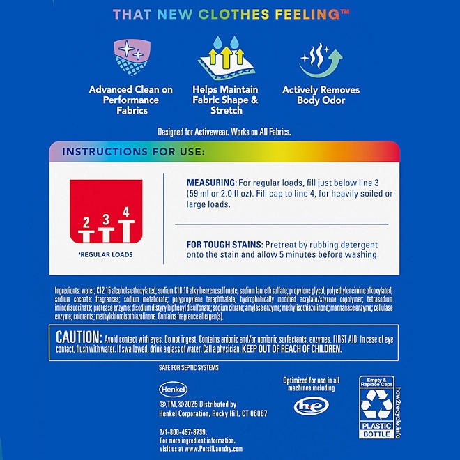 Persil Activewear Clean Liquid Laundry Detergent, 120 loads, 240 fl. oz. - Image 3