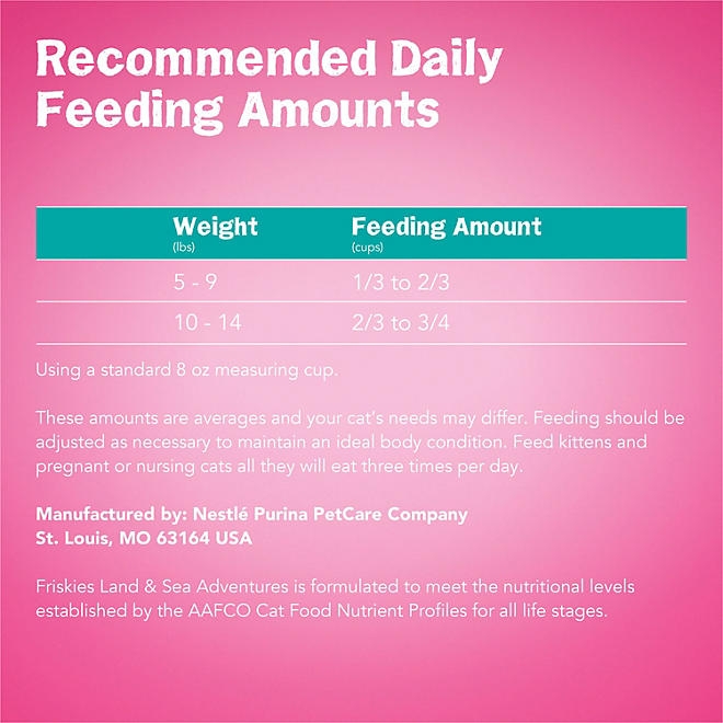 Friskies Land and; Sea Adventures, Chicken and Ocean Fish Flavor, Adult Dry Cat Food, 32 lbs. - Image 10