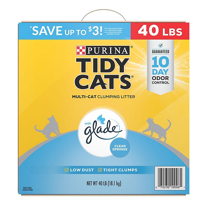 Purina Tidy Cats Multi-Cat Clumping Litter, Clear Springs Scent, 40 lbs. - Image 2