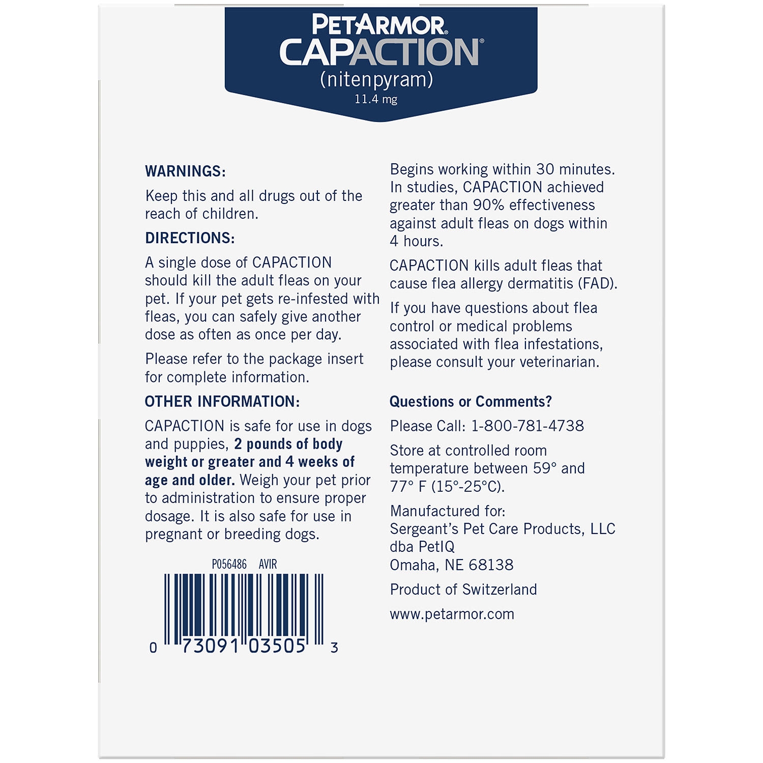 PetArmor CapAction Flea Tabs for Dogs, 12 ct., Choose Size - Image 3