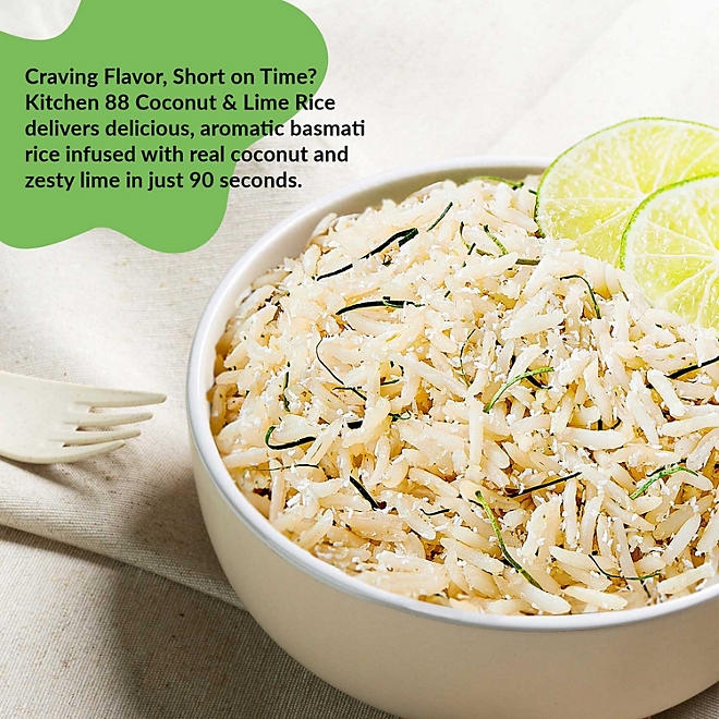Kitchen 88 Coconut Lime Rice, 8.8 oz., 6 pk. - Image 5