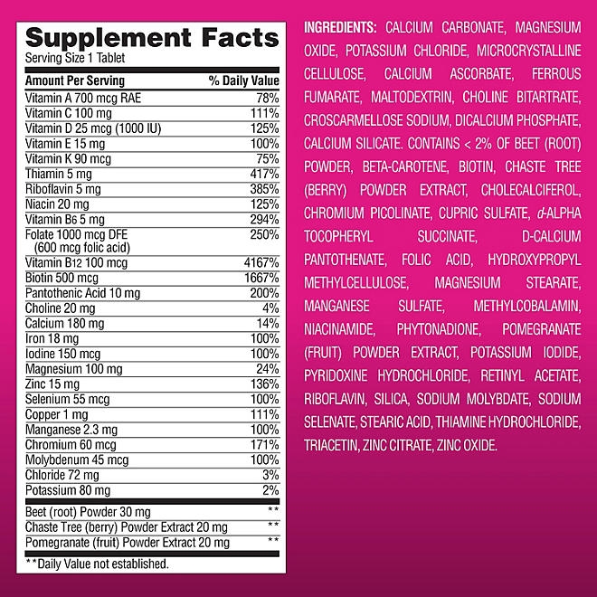 Member's Mark Advanced Women's Multivitamin Tablets, 275 ct. - Image 3