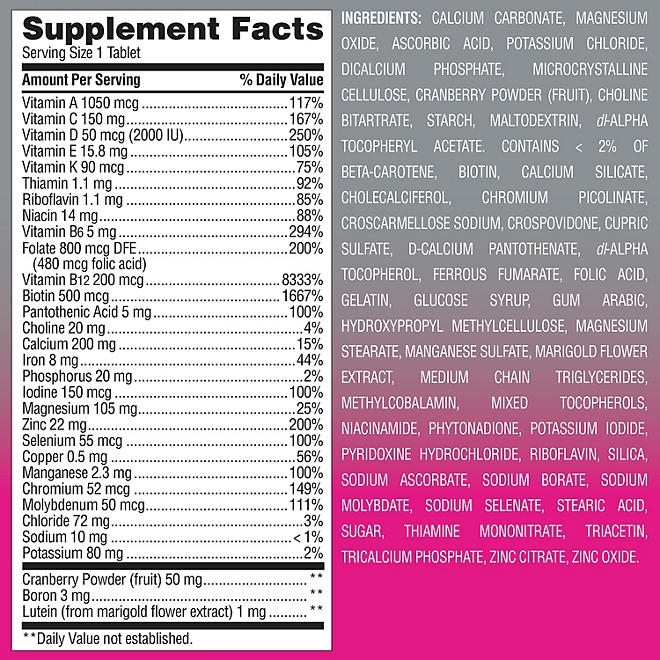 Member's Mark Advanced Women's 50+ Multivitamin Tablets, 275 ct. - Image 3