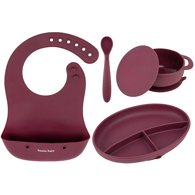Foodie Silicone Feeding Set by Bazzle Baby, Choose Color - Image 8