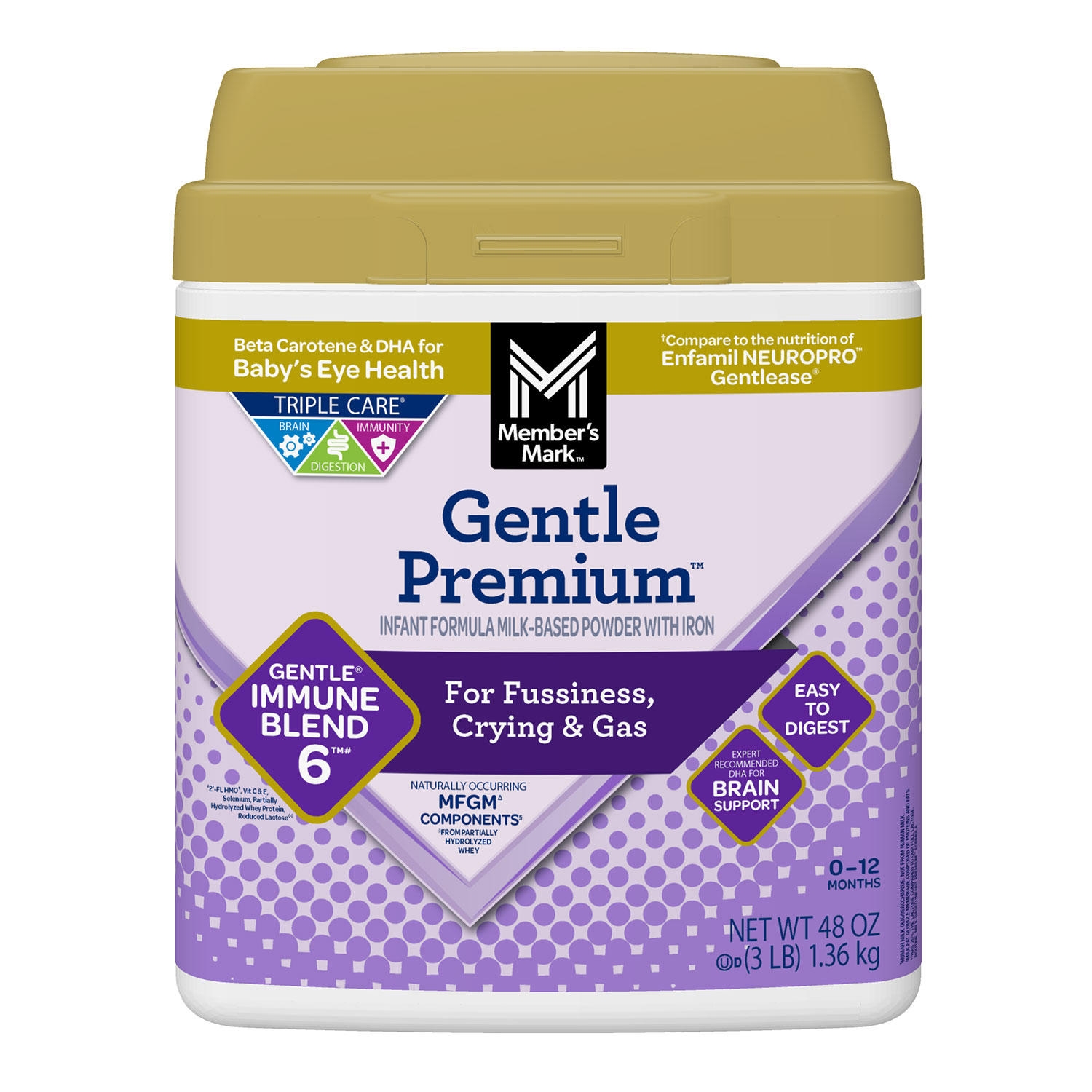 Member's Mark, Gentle Premium Infant Formula, Choose Size - Image 2