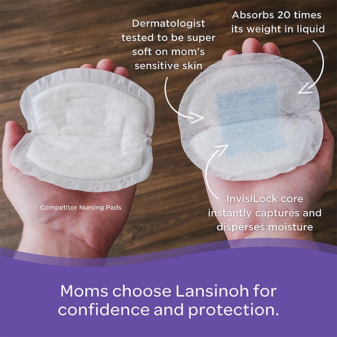 Lansinoh Stay-Dry Leak-Proof Nursing Pads, 100 ct. - Image 4