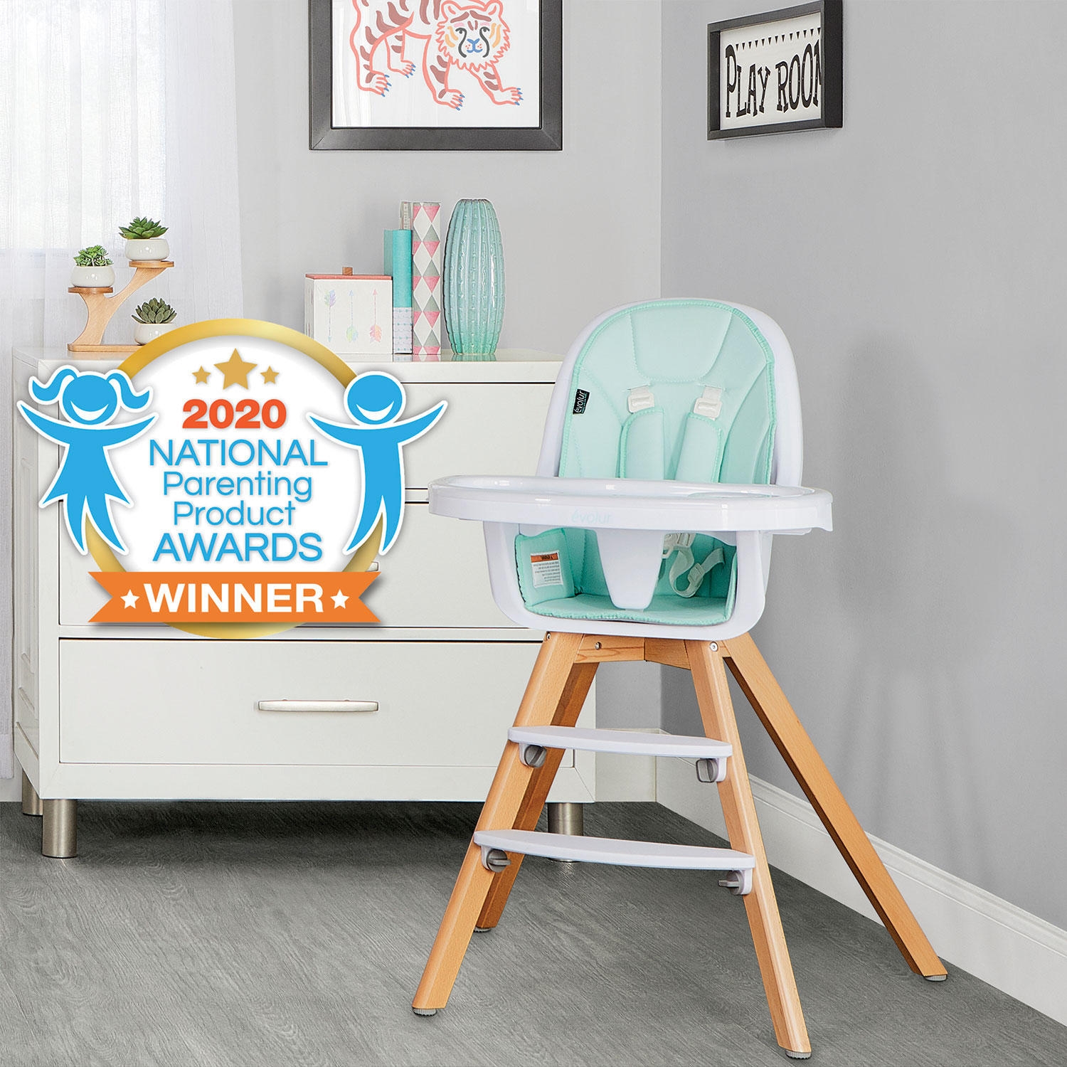Evolur Multifunctional Zoodle High Chair, Choose Color - Image 2