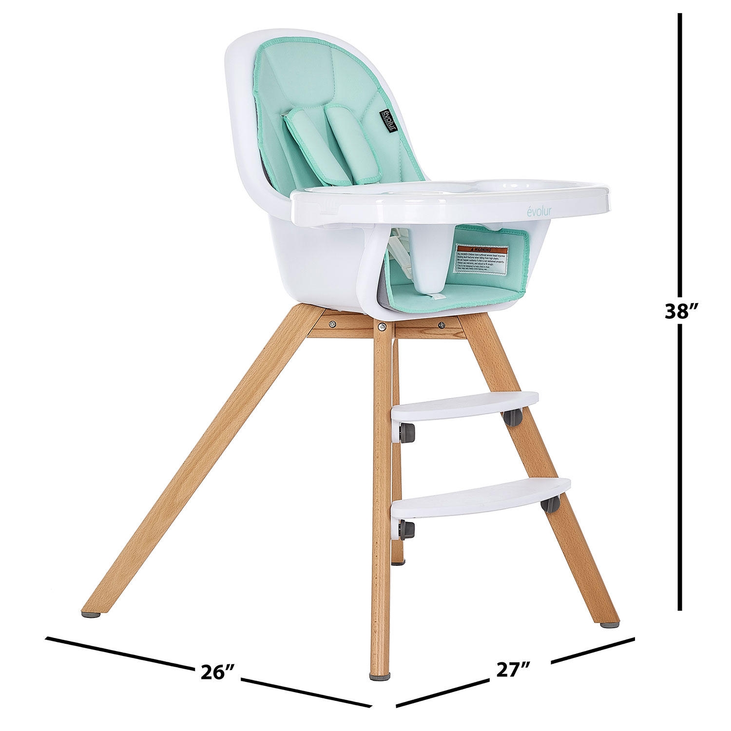 Evolur Multifunctional Zoodle High Chair, Choose Color - Image 7