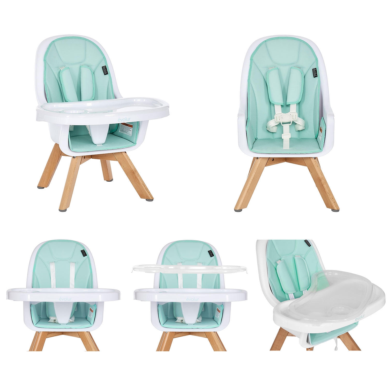Evolur Multifunctional Zoodle High Chair, Choose Color - Image 9