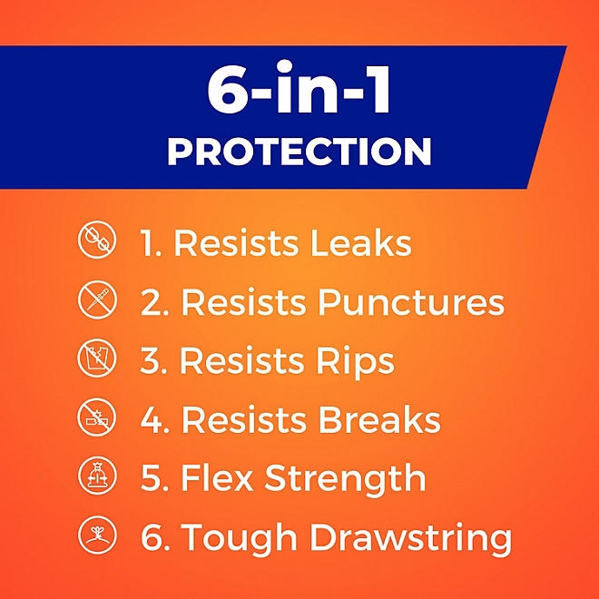 Hefty Ultra Strong Drawstring Trash Bags, Unscented 33 gal., 90 ct. - Image 3