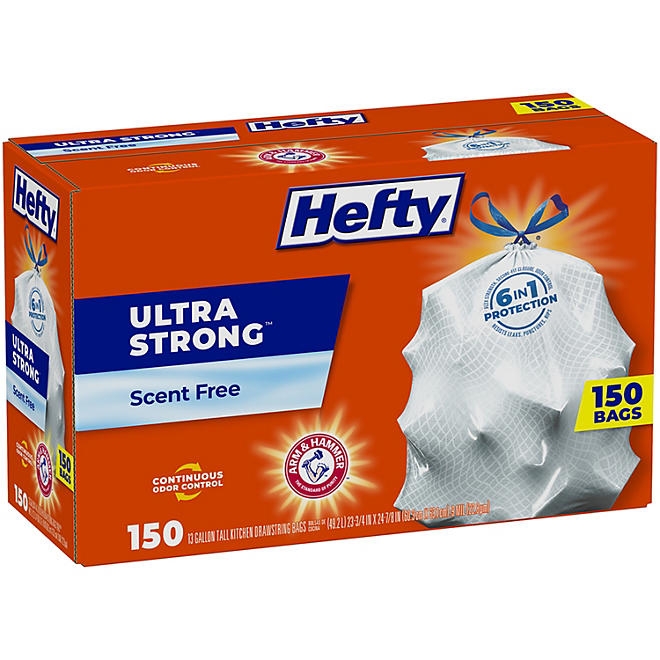 Hefty Ultra Strong Kitchen Drawstring Trash Bags 13 gal., 150 ct. - Image 2
