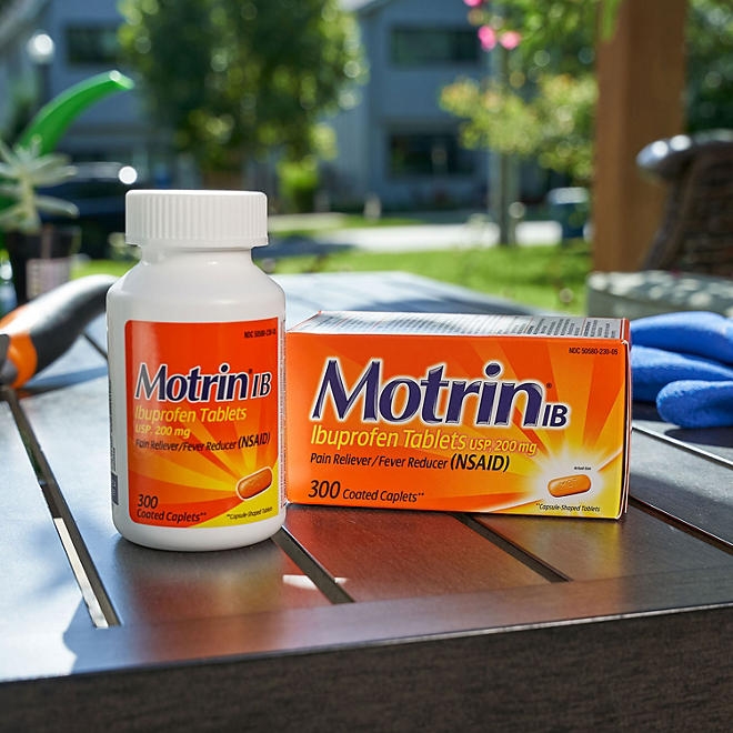 Motrin IB Pain Reliever Caplets, 200 mg. Ibuprofen, 300 ct. - Image 3