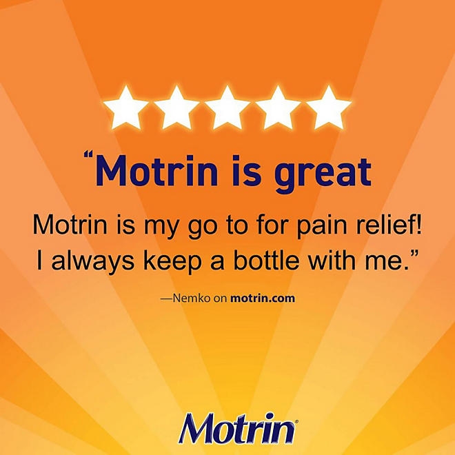 Motrin IB Pain Reliever Caplets, 200 mg. Ibuprofen, 300 ct. - Image 7