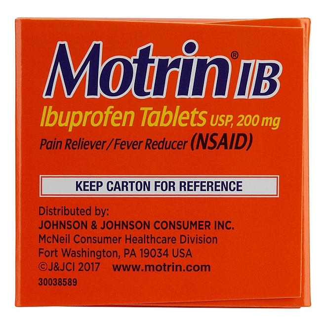 Motrin IB Pain Reliever Caplets, 200 mg. Ibuprofen, 300 ct. - Image 8