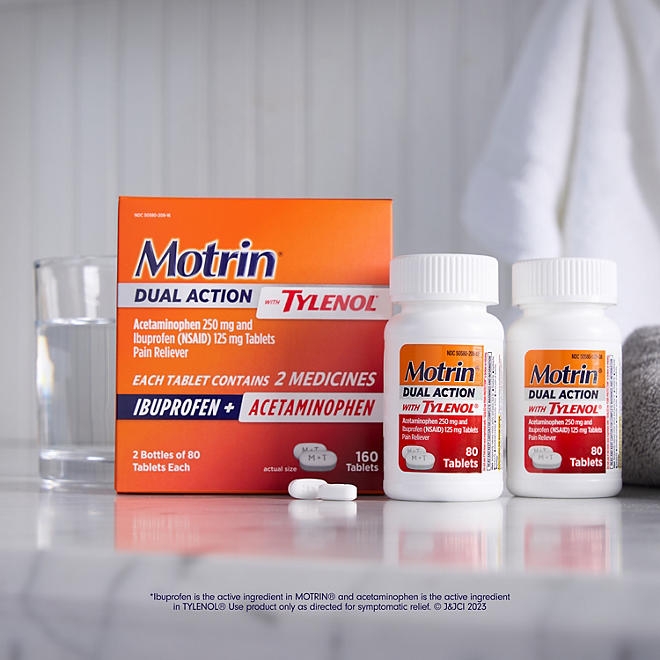 Motrin Dual Action with Tylenol, Ibuprofen and Acetaminophen, 160 ct. - Image 6