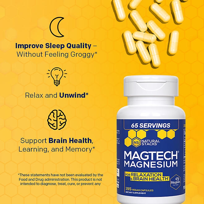 Natural Stacks MagTech Magnesium Capsules, 195 ct. - Image 3