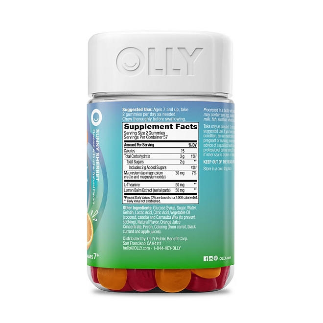 OLLY Kids Chillax Gummy, Sunny Sherbert, 114 ct. - Image 8