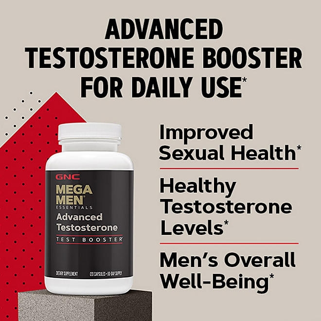 GNC Mega Men Advanced Testosterone Capsules, 120 ct. - Image 3