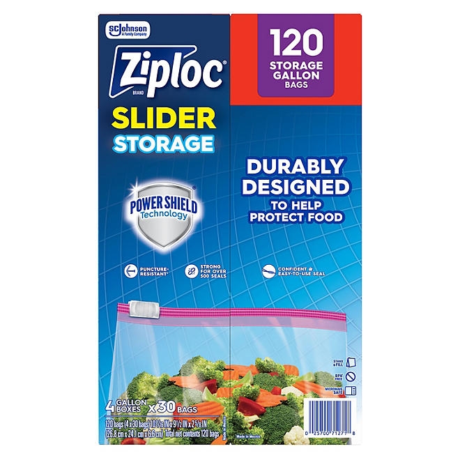 Ziploc Storage Slider Gallon Bags, 120 ct. - Image 2