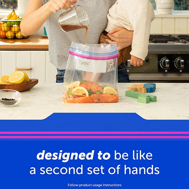 Ziploc Storage Quart Bags with New Stay Open Design, 216 ct. - Image 6