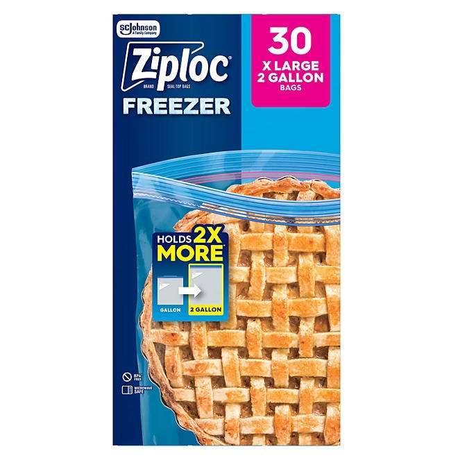 Ziploc 2-Gallon Seal Top Freezer Bags, 30 ct. - Image 2