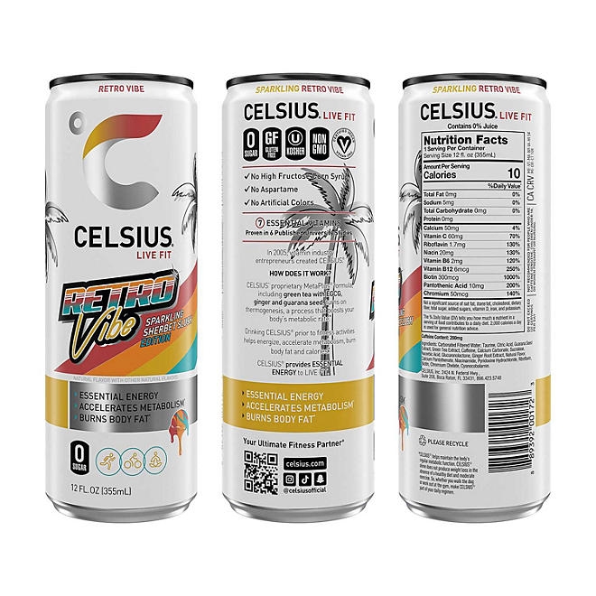 Celsius Live Fit Sparkling Vibe Variety Pack 12 fl. oz., 18 pk. - Image 7