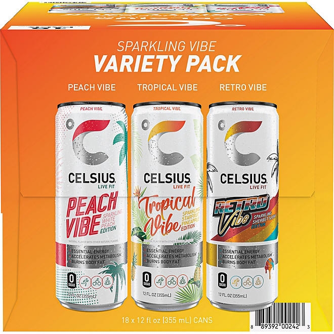 Celsius Live Fit Sparkling Vibe Variety Pack 12 fl. oz., 18 pk. - Image 8