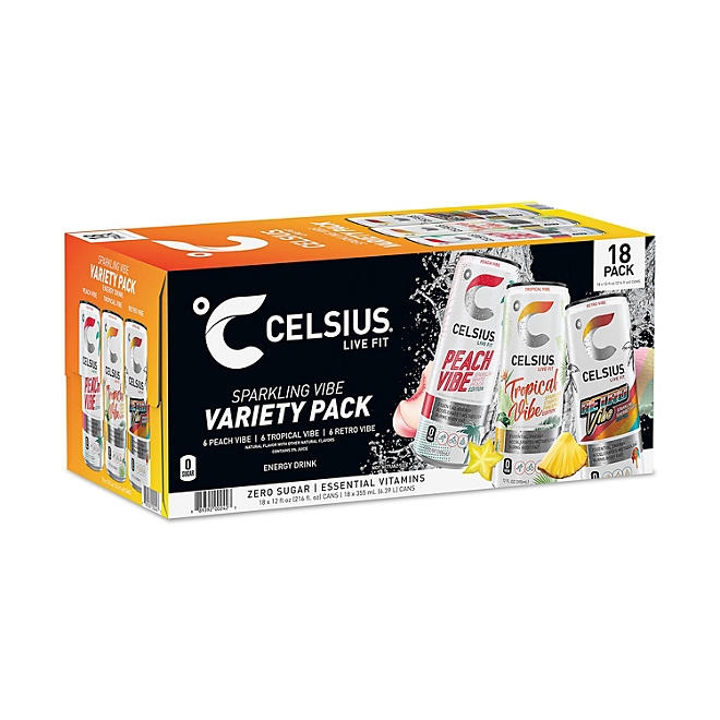 Celsius Live Fit Sparkling Vibe Variety Pack 12 fl. oz., 18 pk. - Image 10