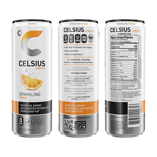 Celsius Sparkling Core Variety Pack, 12 fl. oz., 18 pk. - Image 4