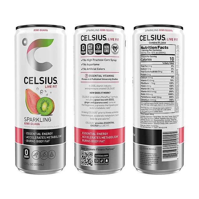 Celsius Sparkling Core Variety Pack, 12 fl. oz., 18 pk. - Image 5