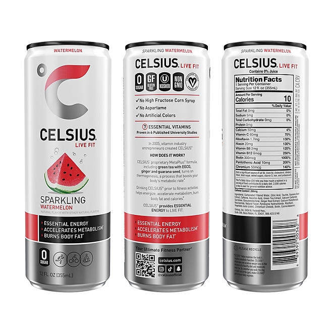 Celsius Sparkling Core Variety Pack, 12 fl. oz., 18 pk. - Image 6