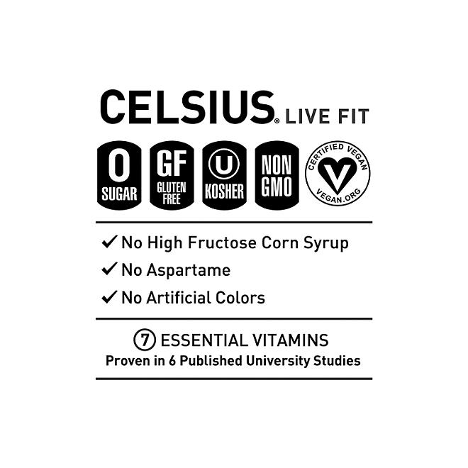 Celsius Sparkling Core Variety Pack, 12 fl. oz., 18 pk. - Image 7