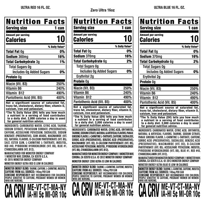 Monster Energy Ultra Variety Pack 16 fl. oz., 24 pk. - Image 3
