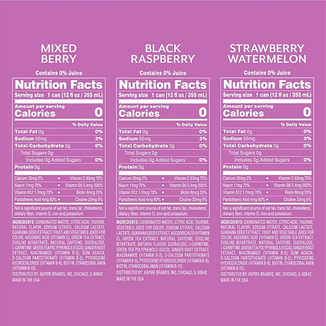 Aspire Healthy Energy Drinks Variety Pack, 12 fl. oz., 15 pk. - Image 3