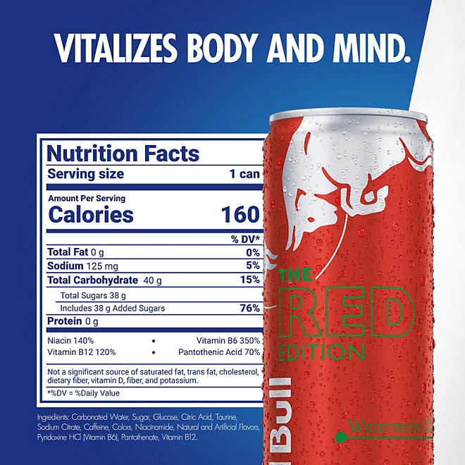 Red Bull Energy Drink, Watermelon 12 fl. oz., 24 pk. - Image 3