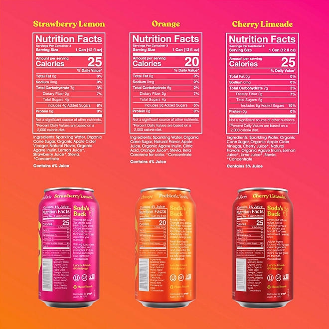 poppi Prebiotic Soda Fruit Variety Pack 12 fl. oz., 15 pk. - Image 3