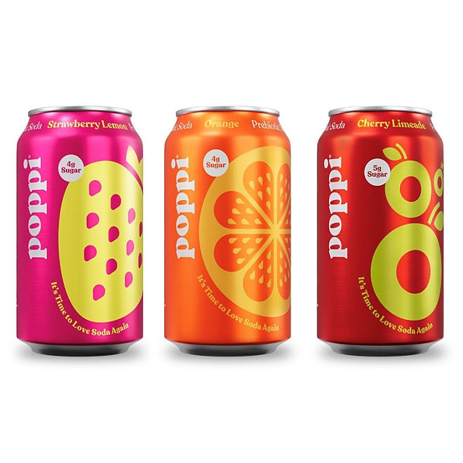 poppi Prebiotic Soda Fruit Variety Pack 12 fl. oz., 15 pk. - Image 4