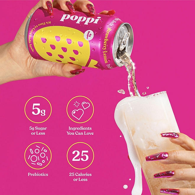 poppi Prebiotic Soda Fruit Variety Pack 12 fl. oz., 15 pk. - Image 5