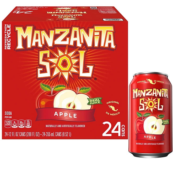 Manzanita Sol Soda Apple 12 fl. oz., 24 pk. - Image 2