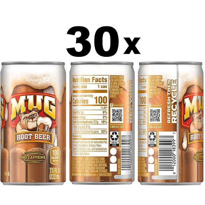 Mug Root Beer Mini Cans, 7.5 fl. oz., 30 pk. - Image 4