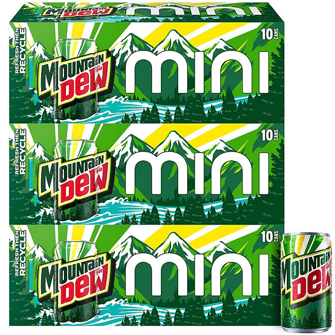 Mountain Dew Original Mini Cans, 7.5 fl. oz., 30 pk. - Image 2