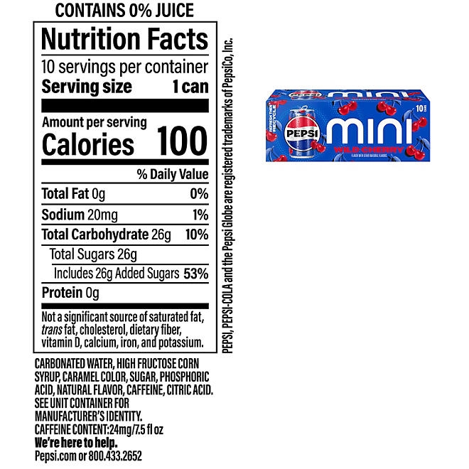 Pepsi Wild Cherry Mini Cans, 7.5 fl. oz., 30 pk. - Image 3
