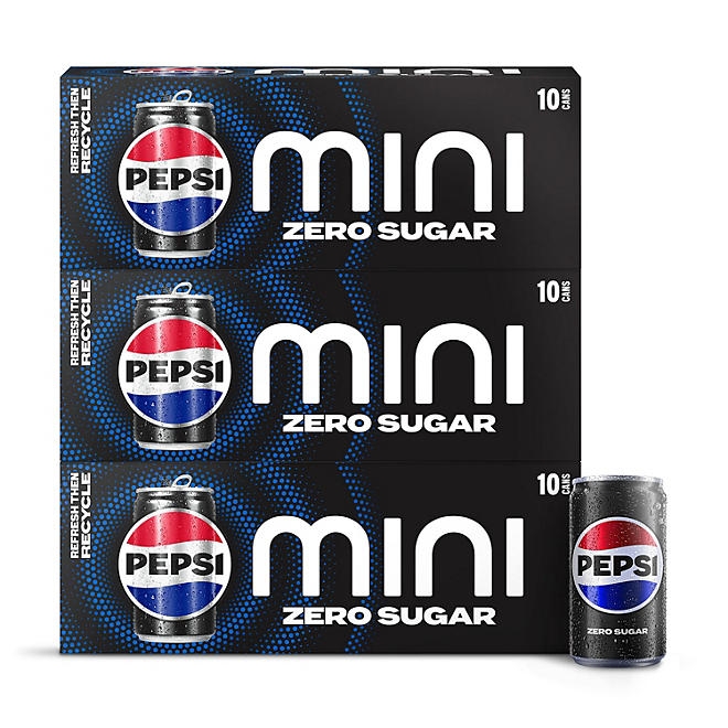 Pepsi Zero Sugar Mini Cans, 7.5 fl. oz., 30 pk. - Image 2