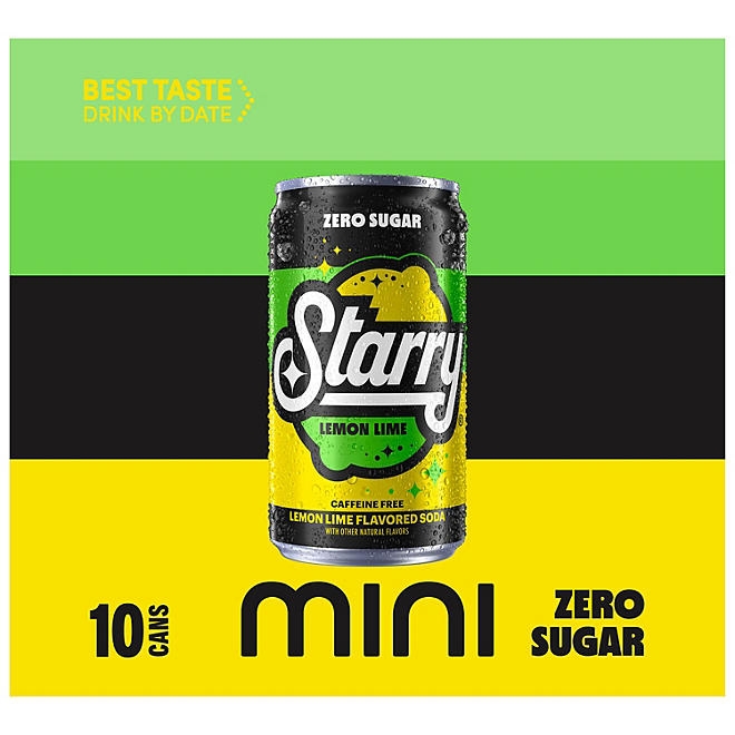 Starry Zero Sugar Lemon Lime Soda Mini Cans, 7.5 fl oz., 30 pk. - Image 5