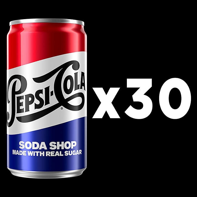 Pepsi Soda Shop Made With Real Sugar Mini Cans, 7.5 fl. oz., 30 pk. - Image 4